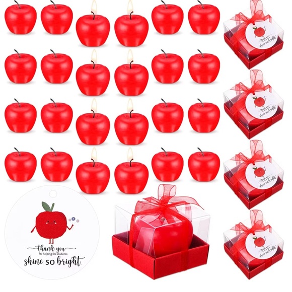 Apple shape candles ( set of 4 ) - Picture 4 of 6